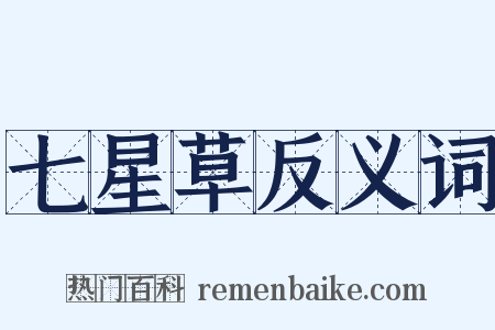 七星草反义词是什么意思的图片